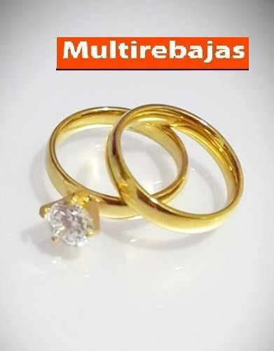 Imagen 5 de 5 de Anillo Compromiso Noviazgo Acero Quirurgico Italiano