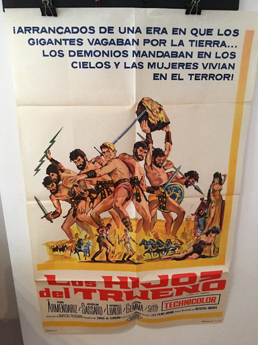 Afiche De Cine Original - Los Hijos Del Trueno