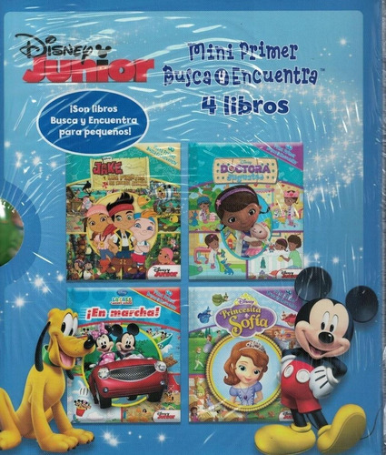Mini Primer Busca Y Encuentra 4 Libros Disney Junior-disney