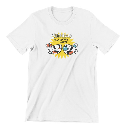 Polera - Cuphead - Dont Deal With - Juvenil 100% Algodón