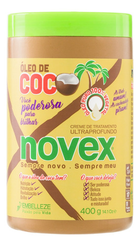  Creme de tratamento Novex Óleo de Coco 400g