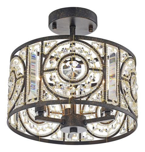 Almacen Tiffany Imc79f 3ab Mika Bronce 3 Luz Semi Empotrada