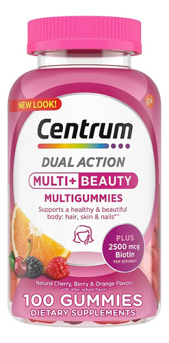 Mujer Multigomitas Salud Belleza Cabello Piel 100 Americano Sabor Frutas