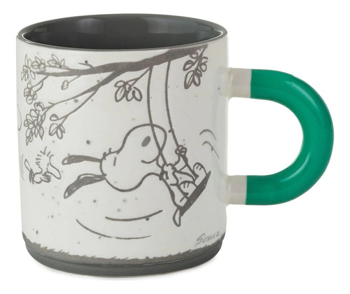 Taza Café Peanuts Snoopy Cerámica Hallmark Color Gris All The Happy Snoopy