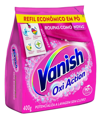 Vanish Oxi Action tira manchas em pó potencializador de lavagem 400gr