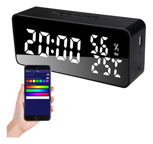 Reloj De Mesa Led En Modo Digital Con Alarma De Fecha Y Desp