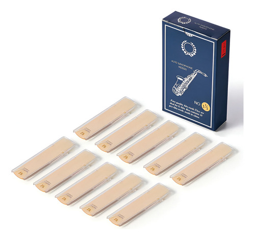 10un Caixa De Palhetas Saxofone Alto Para Estudo Louvor N1.5
