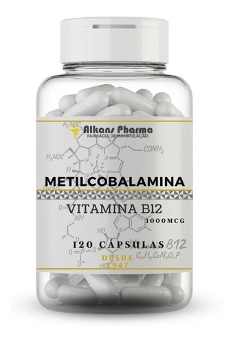 Vitamina B12 Metilcobalamina 1000 Mcg 120 Caps 100% Original