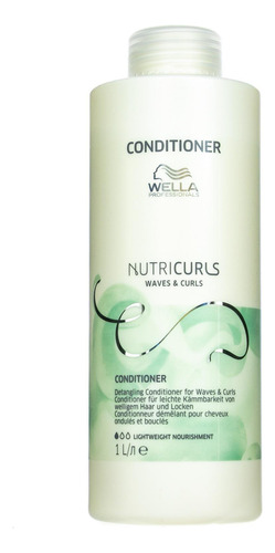 Condicionador Wella Nutricurls Ondulado E Cacheado 1000ml