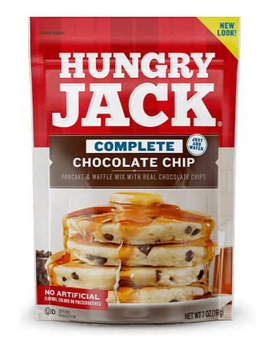 2pz Hungry Jack Complete Harina Pancake Chocolatechip  198g