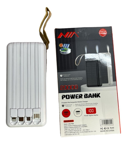 Power Bank 2c Qc 3.0 Carga Rapida 20000 Mah Usb / iPhone / C