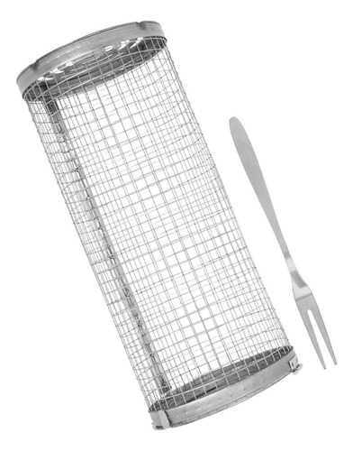 Cesta Enrollable Para Barbacoa De Rejilla Abierta De Acero I