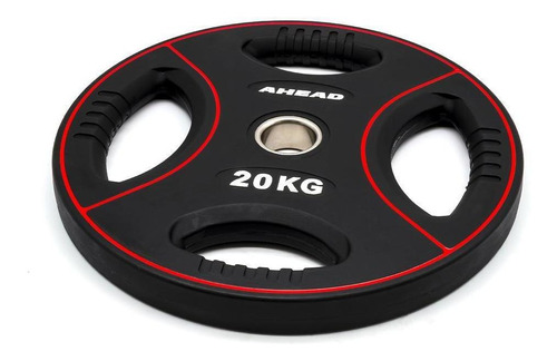 Anilha Furo Olímpico Profissional Ahead Sports 20kg Preto