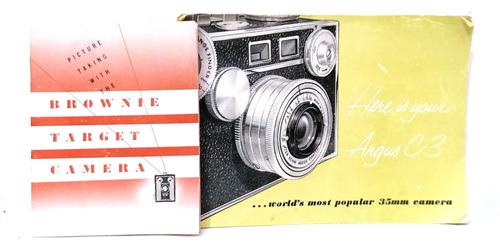Manuales Antiguos Cámara Argus C-3 Y Kodak Brownie Target