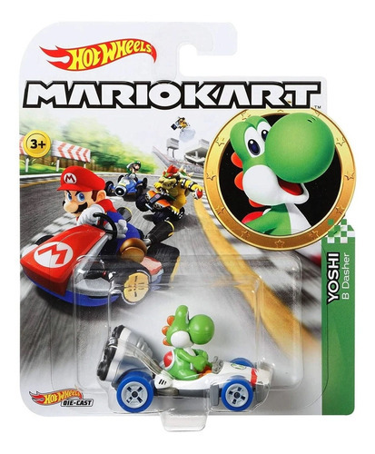 Hot Wheels Mario Kart Yoshi E Veiculo B Dasher Mattel Gbg25