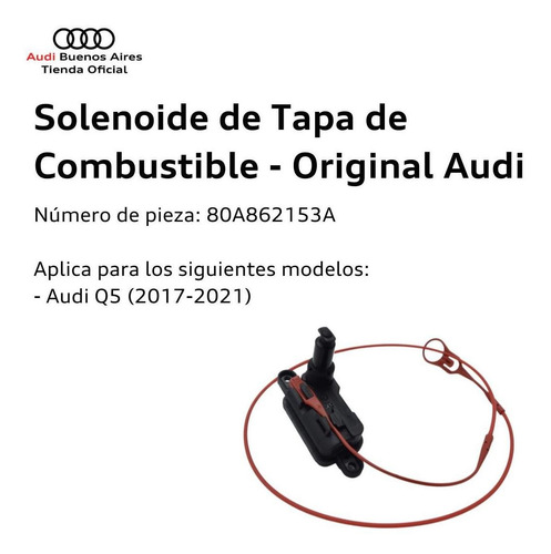 Imagen 2 de 7 de Solenoide De Tapa De Combustible Audi Q5 2019