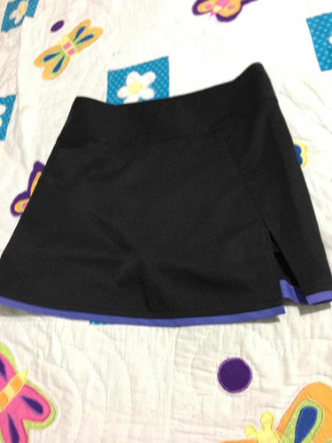 Clima-cool Falda Con Short Para Dama Talla 6 Negra Poliéster