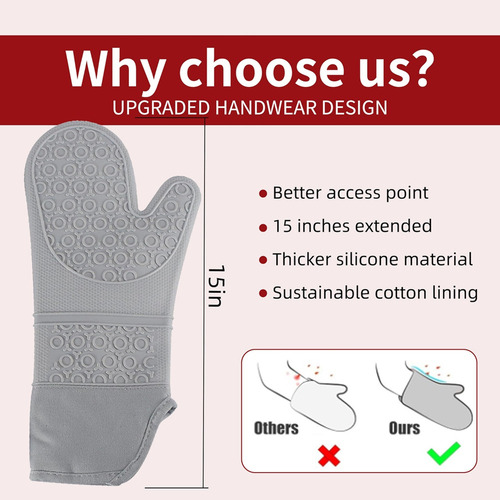 Guantes De Horno De Silicona Multifuncionales Resistentes Al