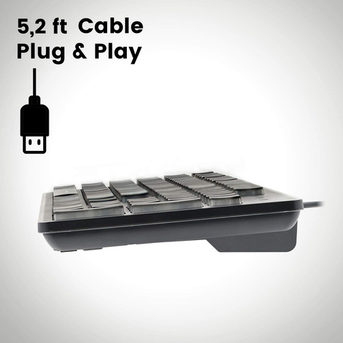Teclado Perixx Periboard-317 Con Cable Retroiluminado Usb La