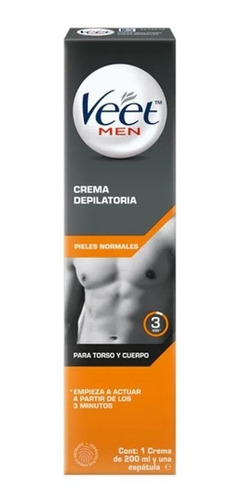 Crema Depilatoria Veet For Men Pieles Normales X 200 Ml