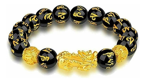 2 Piezas Pulsera Original Feng Shui Piedras Obsidiana Pixiu