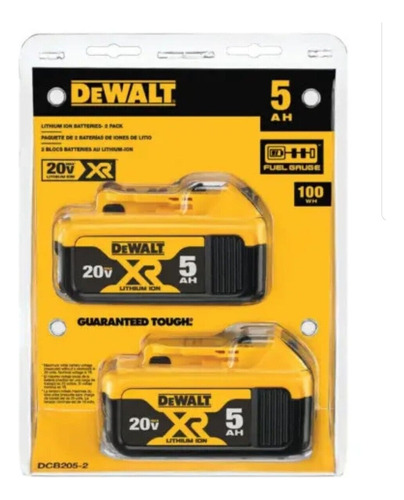 Baterías Dewalt Dcb205-2 5ah Paquete Por Dos Pack