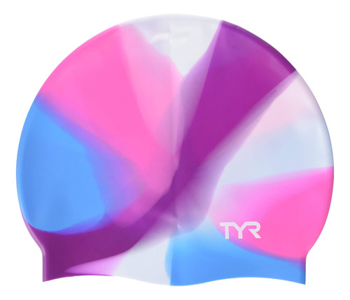 Tyr Gorro De Natacion De Silicona Tie Dye Juventud, Rosa Pur