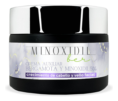 Crema Auxiliar Minoxidil 5% Y Bergamota 60g Minoxidilber®