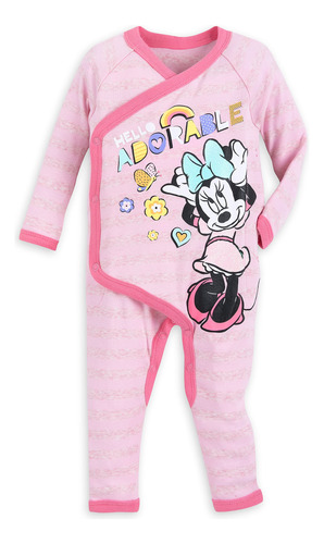 Disney Minnie Mouse Stretchie Sleeper Para Bebé Tamaño 18.