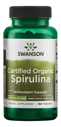 Spirulina Organica  180 Tabs 500mg De Swanson 