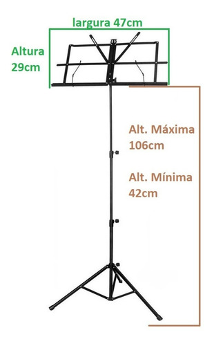 Suporte Estante P/ Teclado Em X Ask + Estante De Partitura