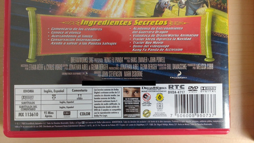 Kung Fu Panda 1 Y 2 (dvd) + Los Secretos De Los Maestros Dvd (Usado)