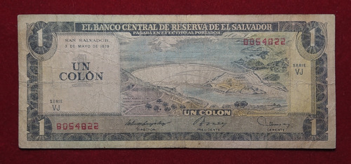 Billete 1 Colon El Salvador 1979 Pick 125 B.1 