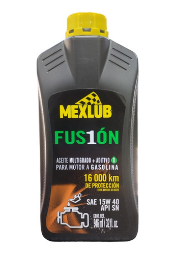 Aceite 15w40 Mineral Marca Mexlub 1lt 