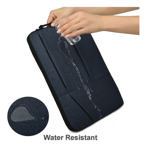 Imagen 9 de 10 de Funda Protector Impermeable Portatil 14pul Maletin Bolsillos