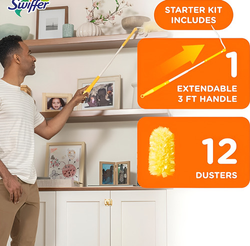 Swiffer Duster - Kit De Polvo De Mango Extendido Resistente