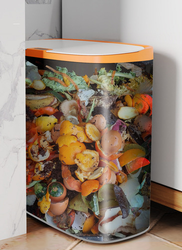 Cubo De Basura De Cocina Automático Usb De 17 Litros Para Ba