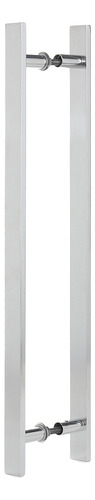 Puxador Duplo Alumínio 90 Cm Porta Pivotante Madeira/vidro