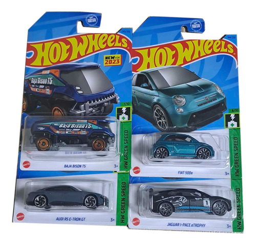 Pack 4 Hot Wheels Modelos Hw Green Speed Series 1:64