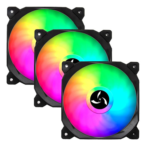 Paquete De 3 Ventiladores De Carcasa De Pc Rgb, Ventilador D