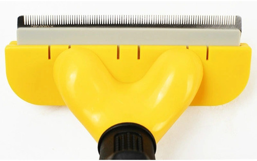 Cepillo Peine Perro Pelo Tamaño L Deslanador Premium Color Amarillo