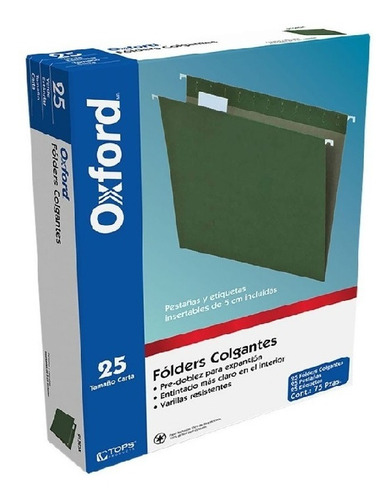 Folder Colgante Pendaflex Carta Color Verde C/25 Piezas !!!