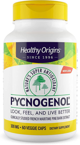 Pycnogenol Antioxidante 100 Mg Healthy Origins x60 Unidades