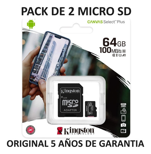 Micro Sd 64gb Sandisk Clase 10 En Blister # 100% Original