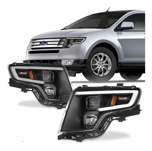 Faros Ford Edge 2007-2010 Led Light Bar Drl 