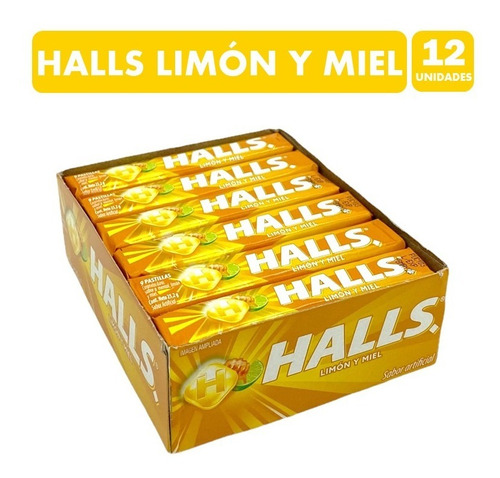 Caramelo Halls Miel Limón (caja Con 12 Unidades)