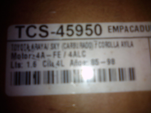 Empacadura Tapa Cadena Tcs-45950/toyota Araya Sky Ávila-carb