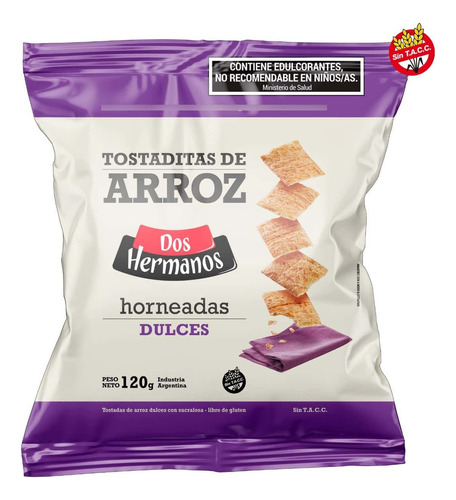 Pack X 3 Tostadas Dos Hermanos Dulces X 120 Grs.