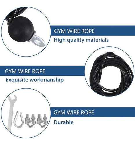 Para Home Gym Fitness Polea Accesorios Cable Cable De