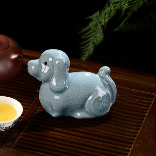 2 Colección De Figuras De Animales De Té De Cerámica,